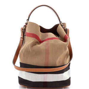 Burberry Medium Ashby Bag House Check Canvas